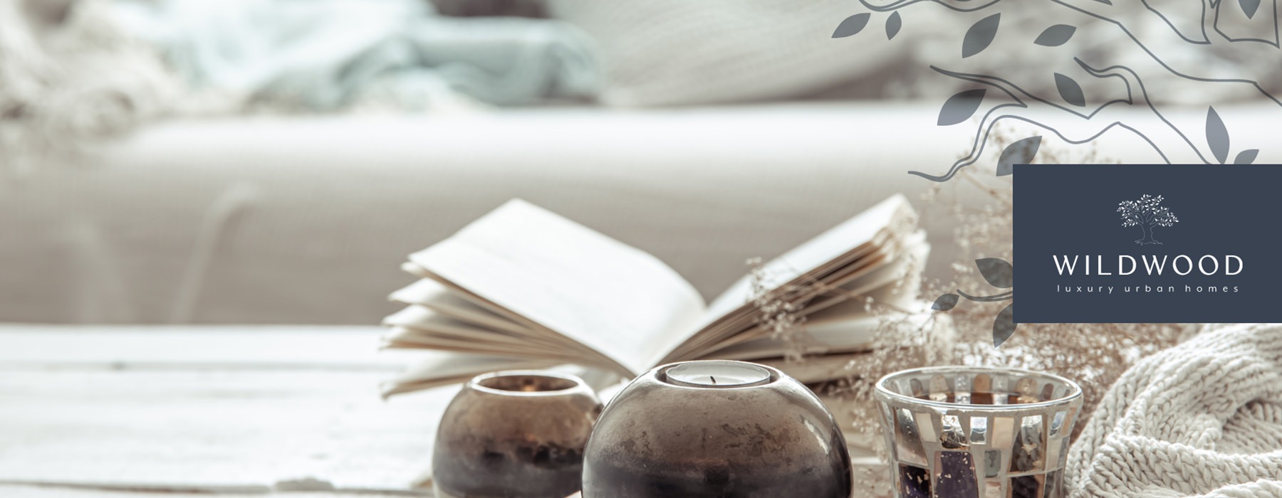 open book on a coffee table